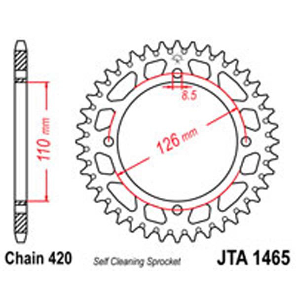 JT JT Rear Sprockets R/W 1465-47SC Alloy